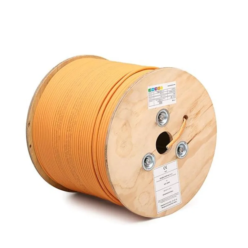 KELine SFTP, Cat6A, drot, LSOH, B2ca, AWG23, 10Gbit, cievka 500m - oranž…