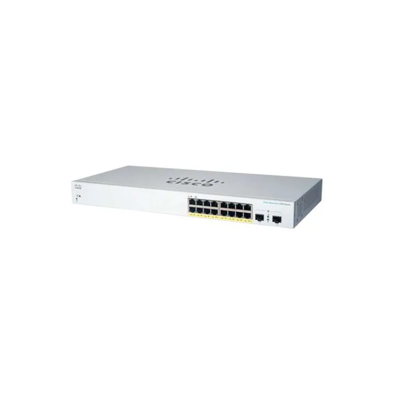 Cisco switch CBS220-16P-2G (16xGbE,2xSFP,16xPoE+,130W,fanless) - REFRESH (CBS220-16P-2G-EU-RF)