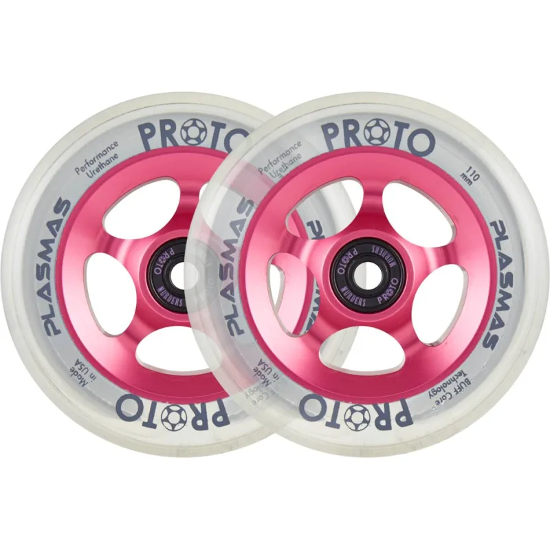 Proto Plasma Pro Scooter Wheels 2-Pack (110mm - Neon Pink)