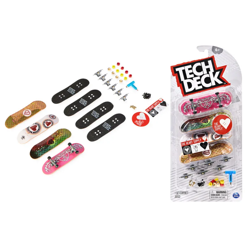 TECH DECK Fingerboard 4 Pack Heartsupply skateboards