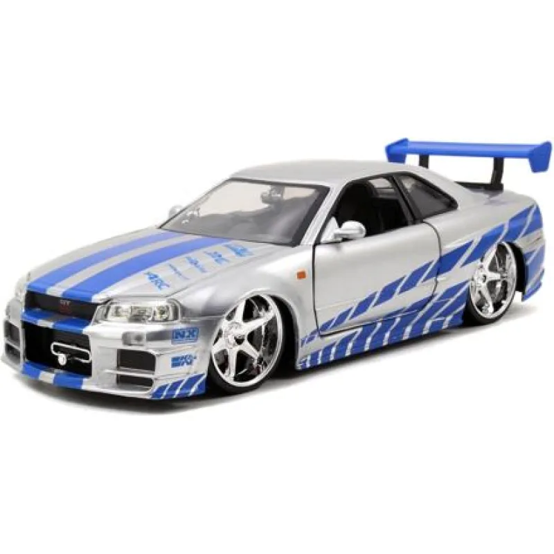 Jada Toys Rychle a zběsile – kovové auto 2002 Nissan Skyline GT-R 1:24