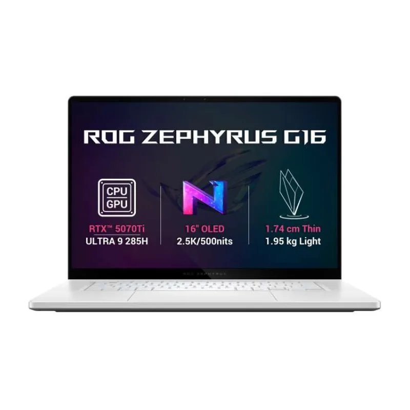 ASUS ROG Zephyrus G16/GU605CR-NEBULA169X/U9-285H/16"/2560x1600/32GB/2TB/RTX 5070Ti/W11P/White/2R (GU605CR-NEBULA169X)