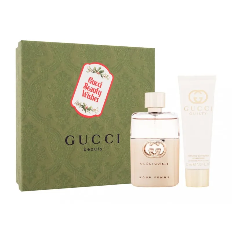 Gucci Gucci Guilty, Parfumovaná voda pre dámy, 50 ml, parfumovaná voda 50 ml + telové mlieko 50 ml