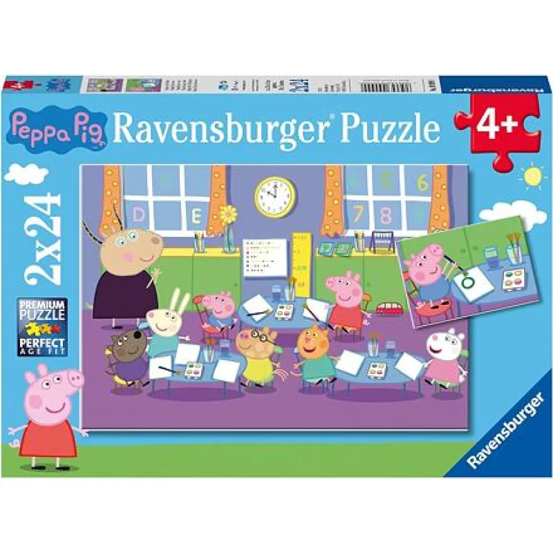 Ravensburger Prasátko Peppa Puzzle 2 x 24 dílků