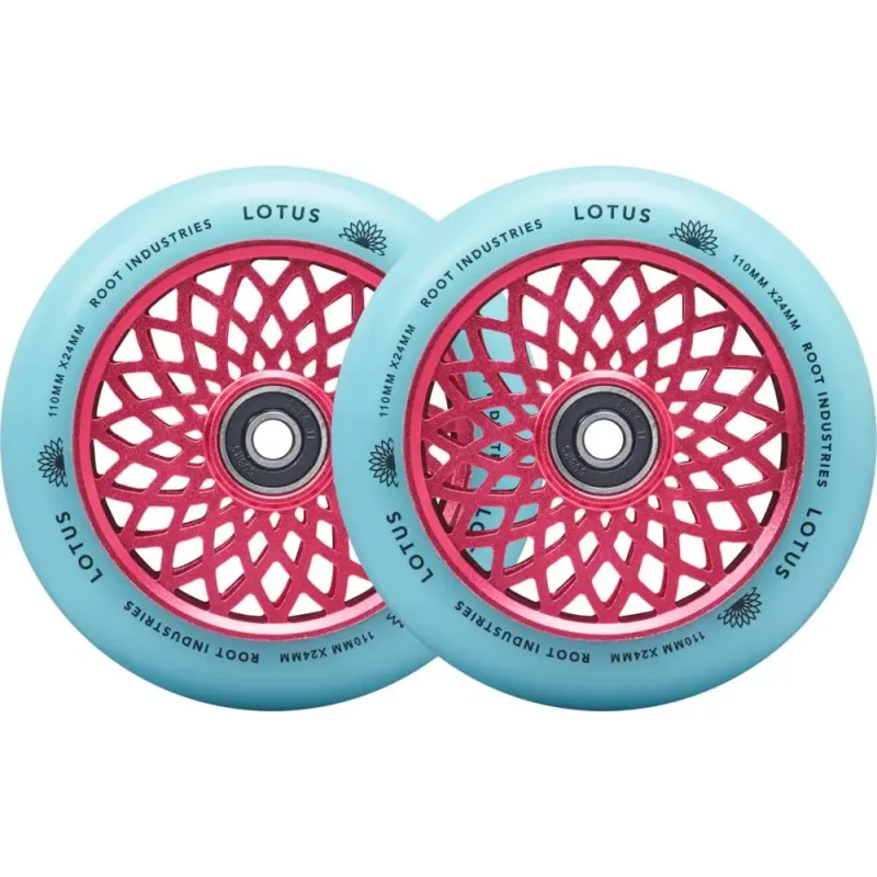 Root Lotus Pro Scooter Wheels 2-Pack- Pink/Isotope