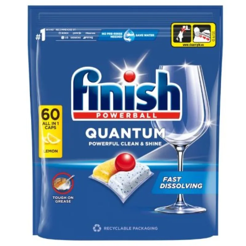 Finish Quantum All in 1 Lemon tablety do umývačky 60ks