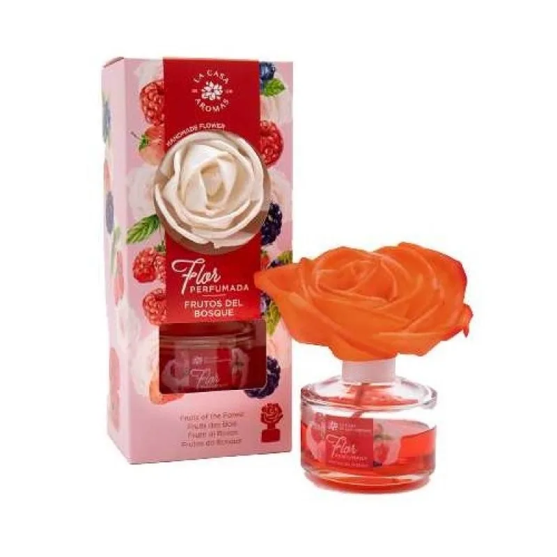La Casa de los Aromas, Flor Perfumada difuzér vône v tvare kvetu Červené ovocie 65ml