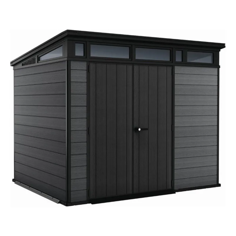Záhradný domček Keter Cortina 9x7 grafitový, s podlahou
