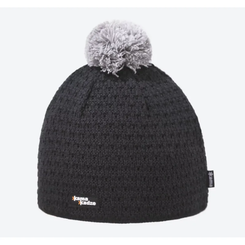 Pletená Merino čepice Kamakadze K36 111 tmavě šedá
