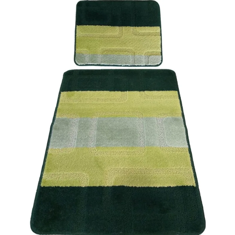 Protišmyková kúpeľňová predložka zelená - set Montana 04