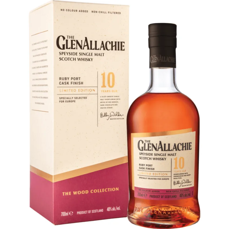 GlenAllachie 10y Ruby Port Cask Finish 48% 0,7 l (kartón)