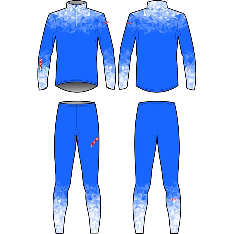 Běžecká kombinéza KV+ Tornado modro-bílá