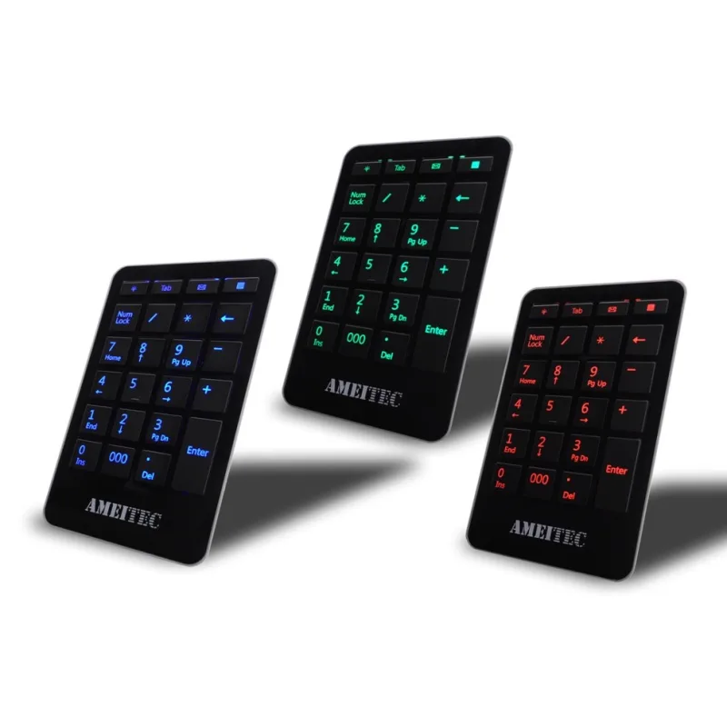 EXACTGAME AMEI Keyboard AM-KN101B Professional Letter Blue Illuminated digital keypad AMEI AM-KN101B