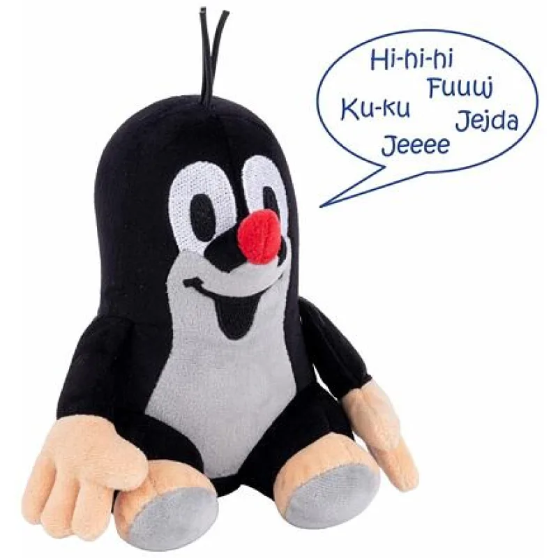 Moravská Ústředna Plyšový Krtek mluvící, sedící 15 cm