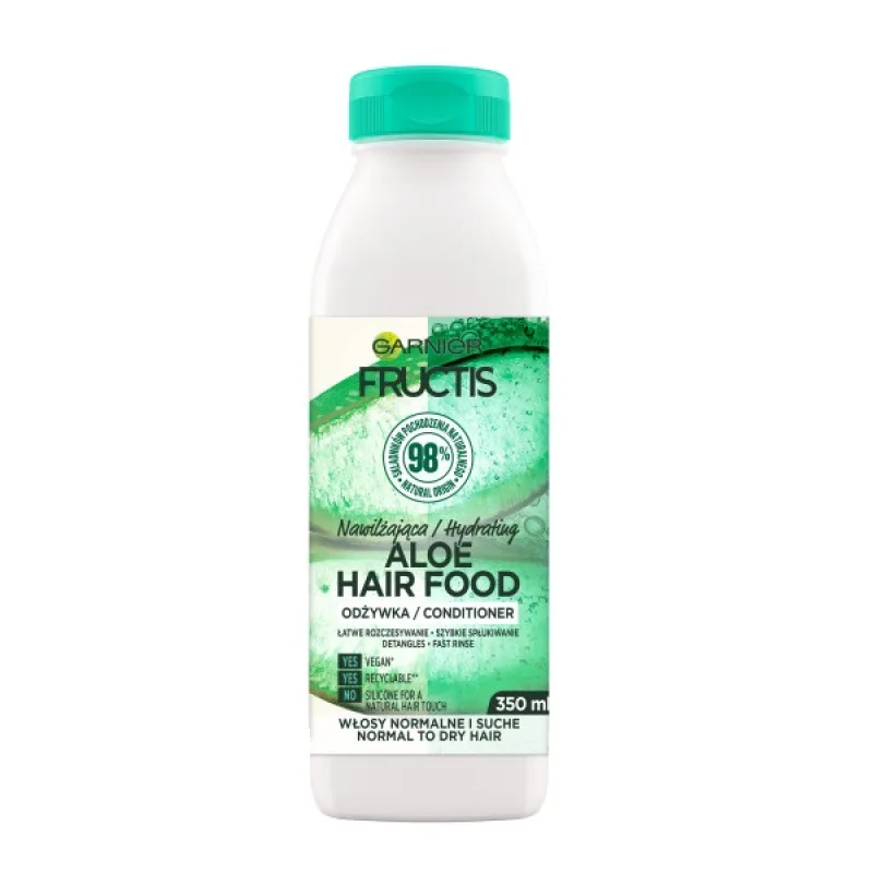Garnier, Fructis Aloe Hair Food hydratačný kondicionér pre normálne až suché vlasy 350 ml