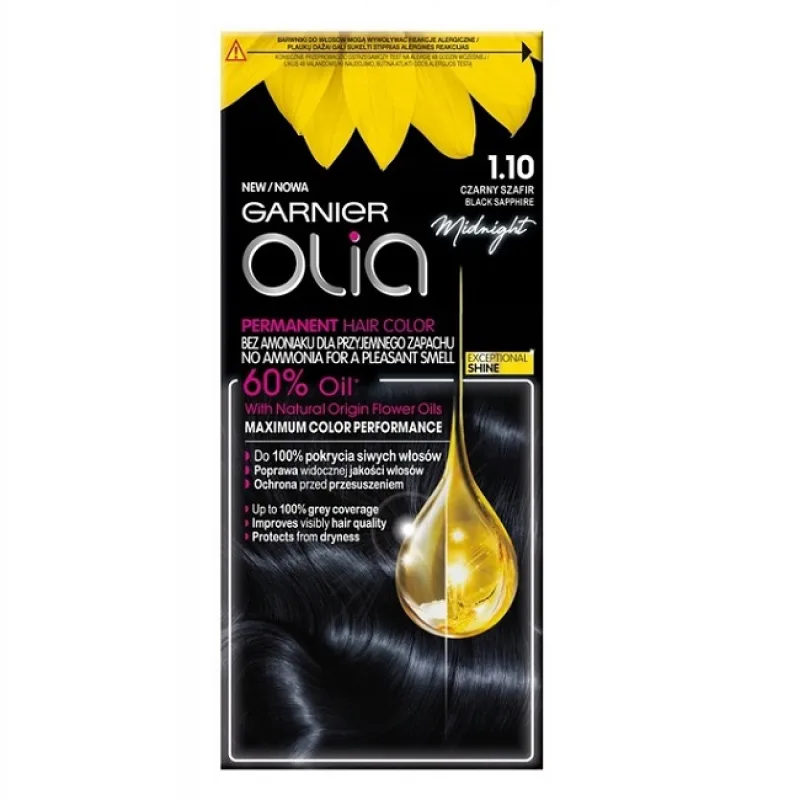 Garnier, Olia farba na vlasy 1.10 Black Sapphire
