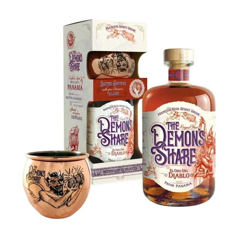 The Demon's Share The Demon’s Share El Oro Del Diablo, COPPER GLASS SET 40% 0,7l
