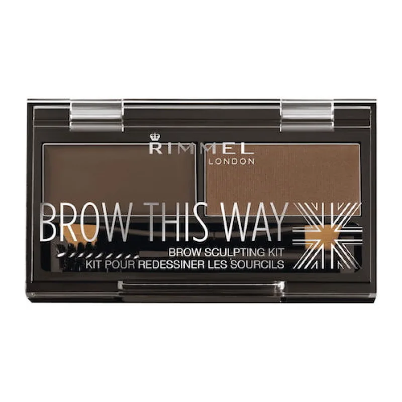 Rimmel London, Súprava na tvarovanie obočia Brow This Way Brow Sculpting Kit 003 Dark Brown 1,3 g