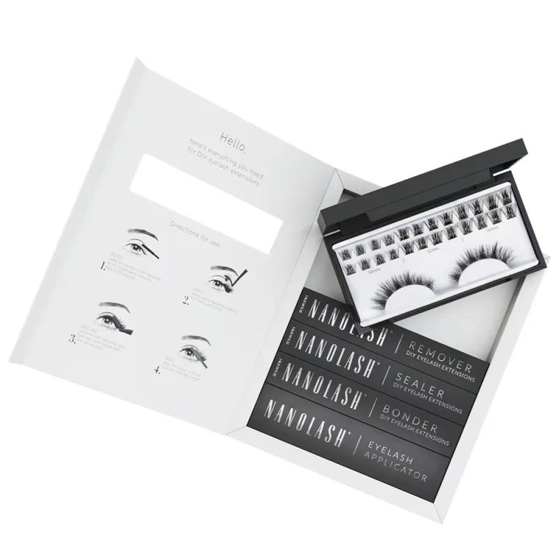 Nanolash, DIY Extensions Starter Kit umelé riasy 10,12,14 mm Harmony 36 ks. + tmel na riasy 5ml + tmel na riasy 5ml + aplikátor na riasy 1ks. + odstra