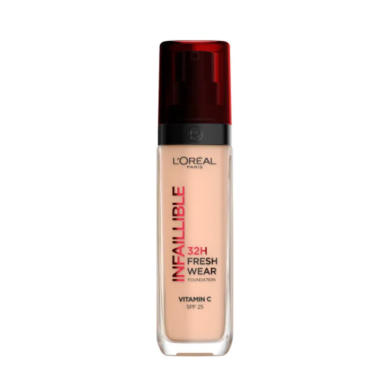L'Oréal Paris, Infallible 32H Fresh Wear Foundation dlhotrvajúca podkladová báza na tvár 145 Beige Rose 30ml
