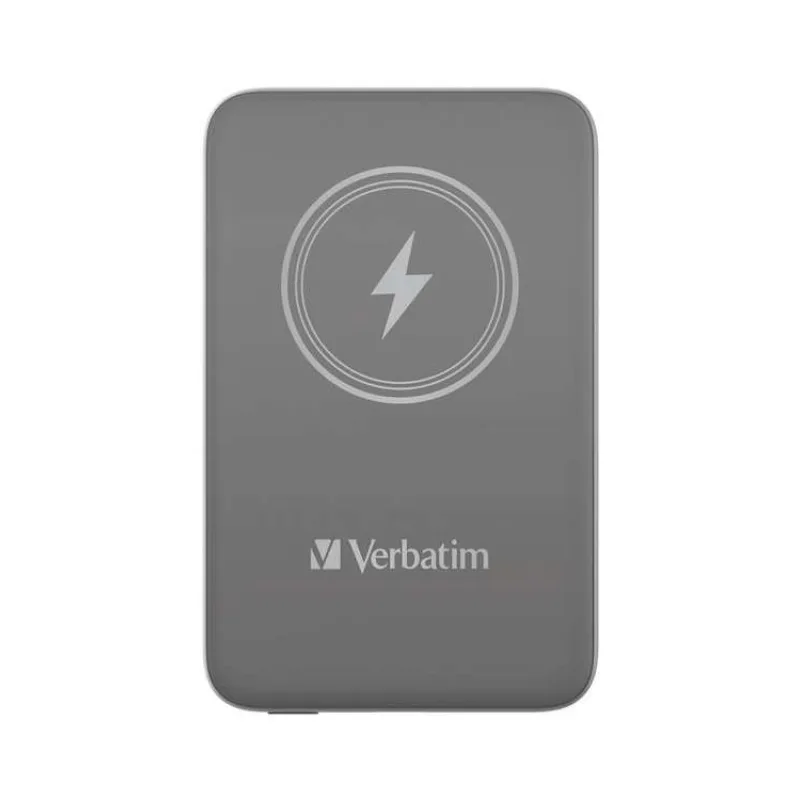 VERBATIM Powerbanka Charge 'n' Go, Magnetická, 10000 mAh, USB-C, Šedá (32249)