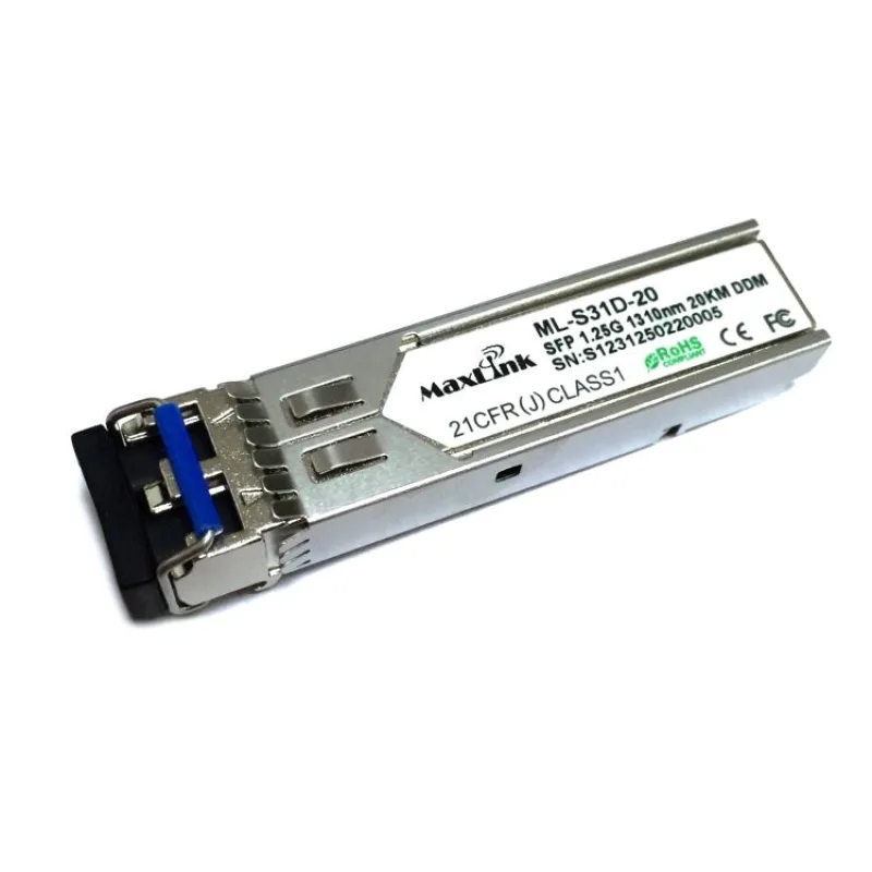 MaxLink 1.25G SFP optický modul, SM, 1310nm, 20km, 2x LC konektor, DDM ML…
