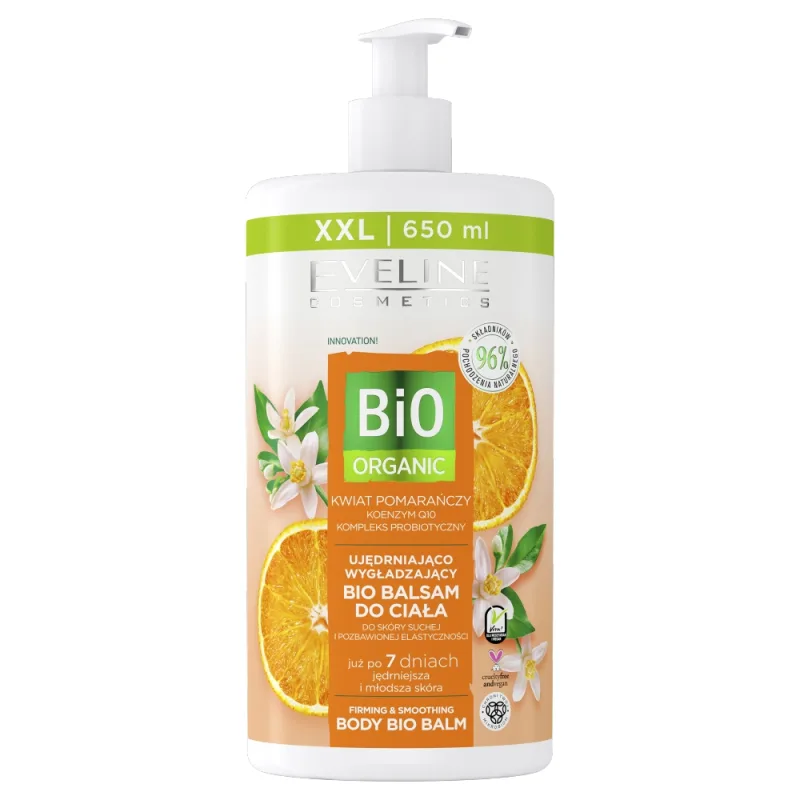 Eveline Cosmetics, Bio organické spevňujúce a vyhladzujúce bio telové mlieko Orange 650ml