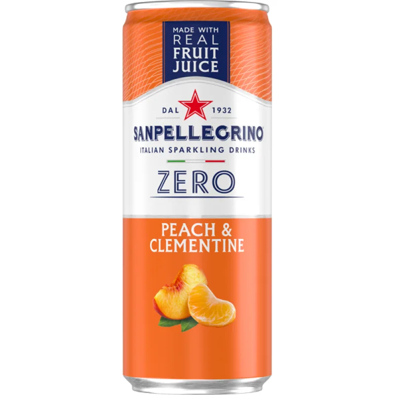 San Pellegrino broskyňa & mandarinka ZERO 330ml x6