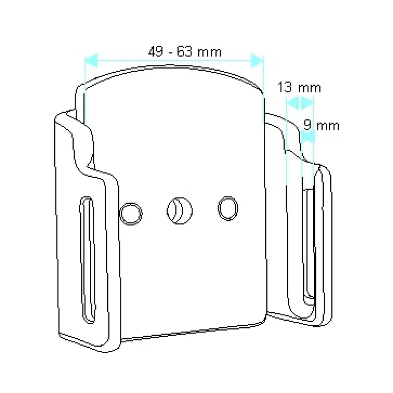Brodit držák do auta nastavitelný bez nabijeni š. 49-63 mm, tl. 9-13 mm PBR-511231