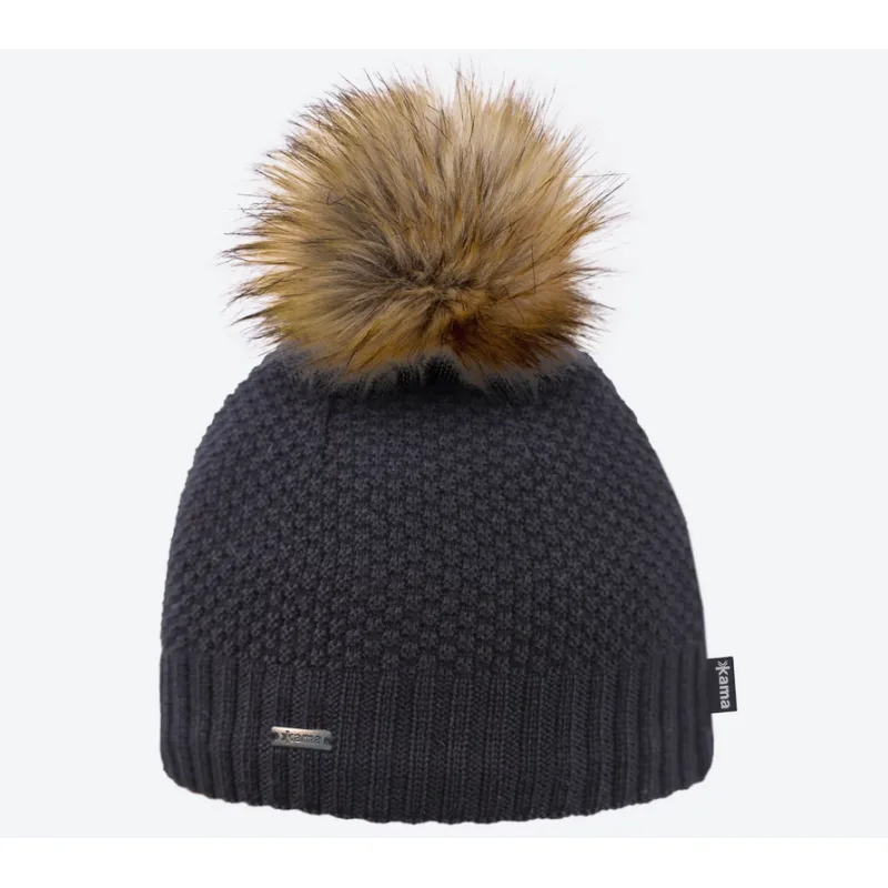 Merino čepice Kama A166 110 černá