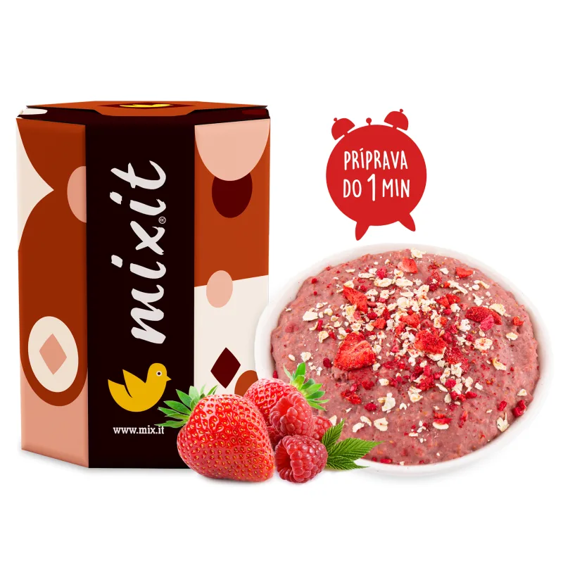 Mixit Minútová ovsená kaša - Jahoda a malina - 200g