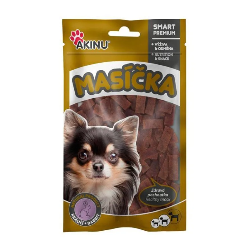 AKINU Králičie pásky pre psov 75g