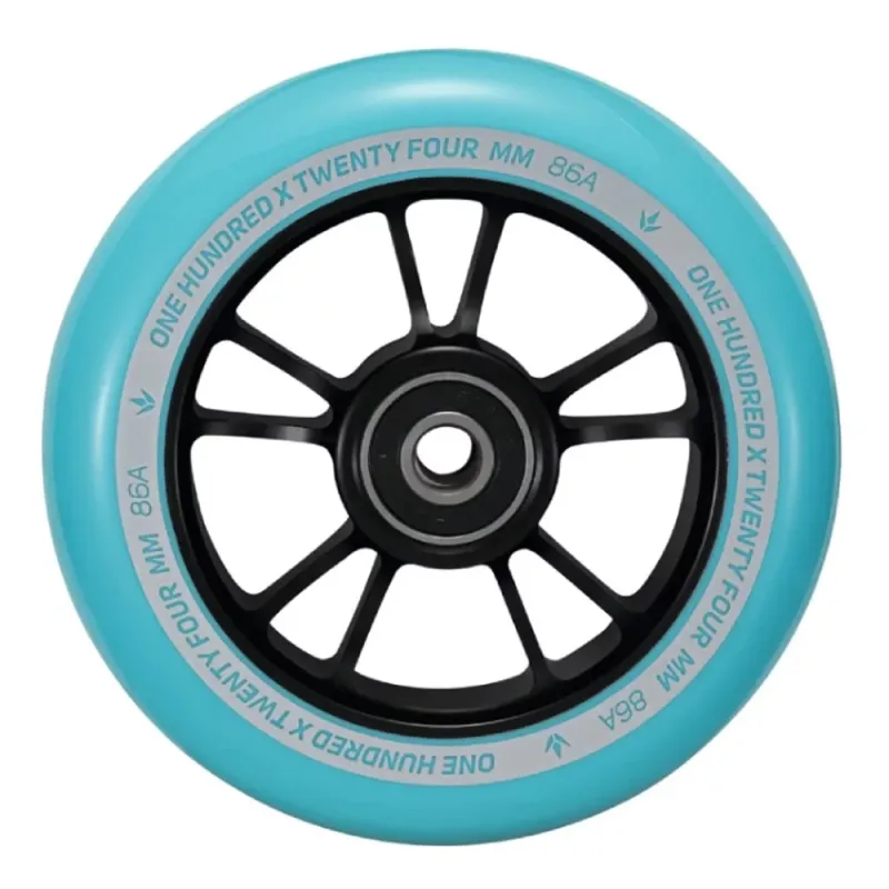 BLUNT 10 SPOKES WHEEL 100MM - BLACK/TEAL