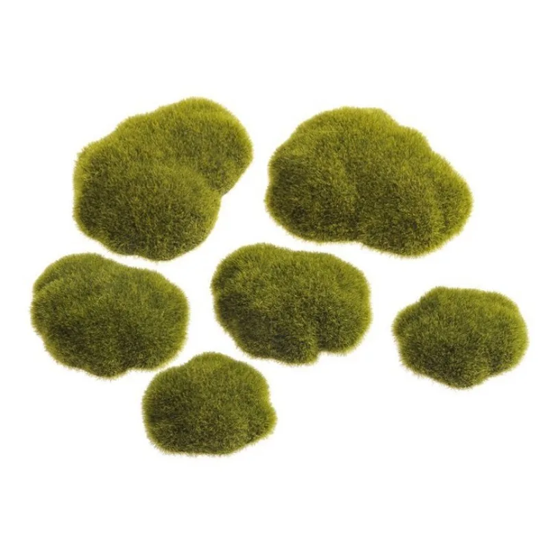 Umelý dekoračný mach - bochníčky, 6ks