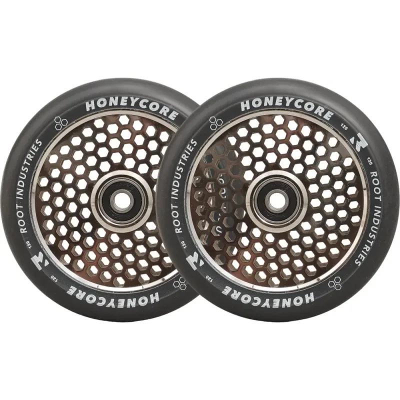 Root Honeycore Black 120mm Pro Scooter Wheels 2-Pack Mirror
