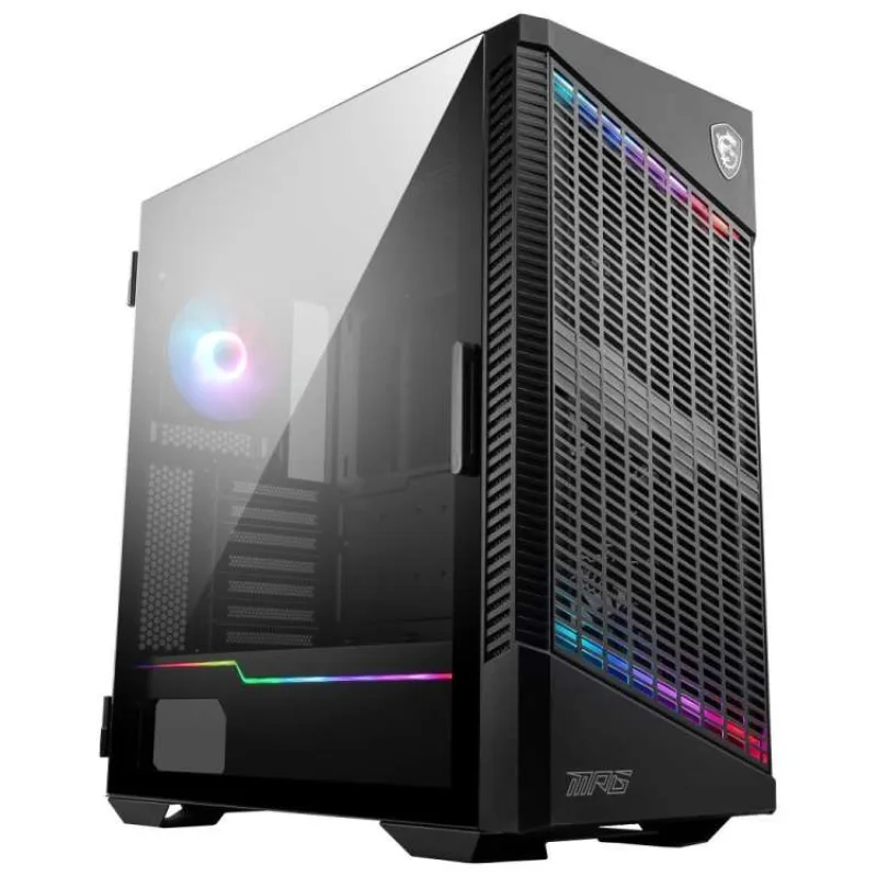 MSI skříň MPG VELOX 100P AIRFLOW/ bez zdroje/ levé temp. sklo/ 3x 120mm/ 1x 120mm ARGB/1x USB3.1 Type-C/2x USB3.0/ černá (306-7G18P21-809)