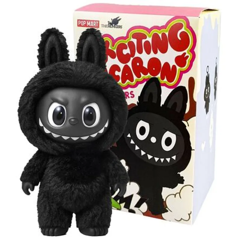 Černý plyšák Labubu – Exciting Macaron Black