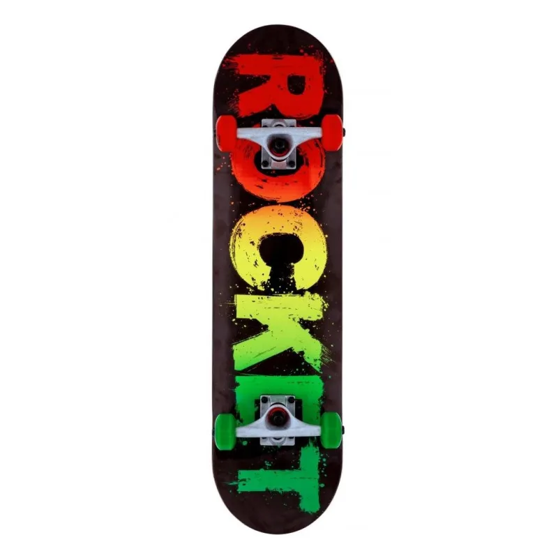 ROCKET RASTA FADE 8" SKATEBOARD - RASTA