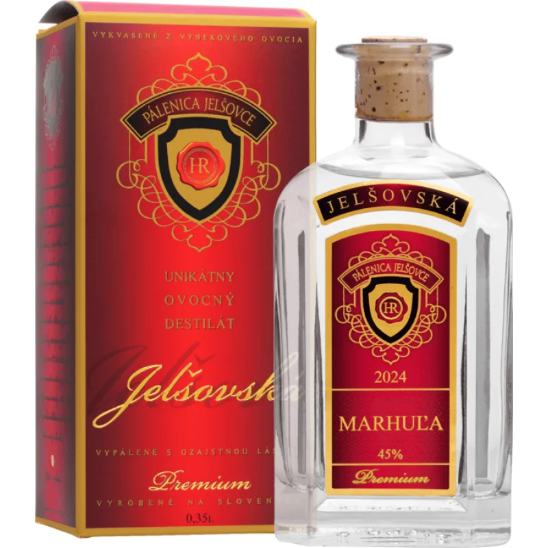 Jelšovská Marhuľovica 45% 0,35 l (kartón)