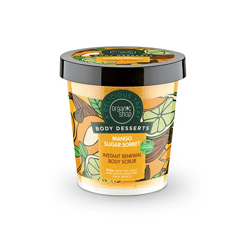 Organic Shop, Body Desserts cukrový telový peeling Sorbet Mango 450ml