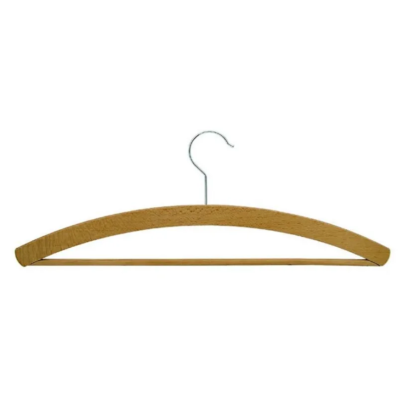 Vešiak, pánsky, bukové drevo, 420x8mm, voskovaný, niklovaný hák