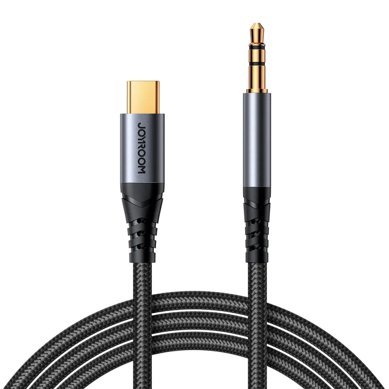 Rad Joyroom Audio Transfer Series SY-A07 Mini jack 3,5 mm/USB-C kábel 1,2 m – čierny