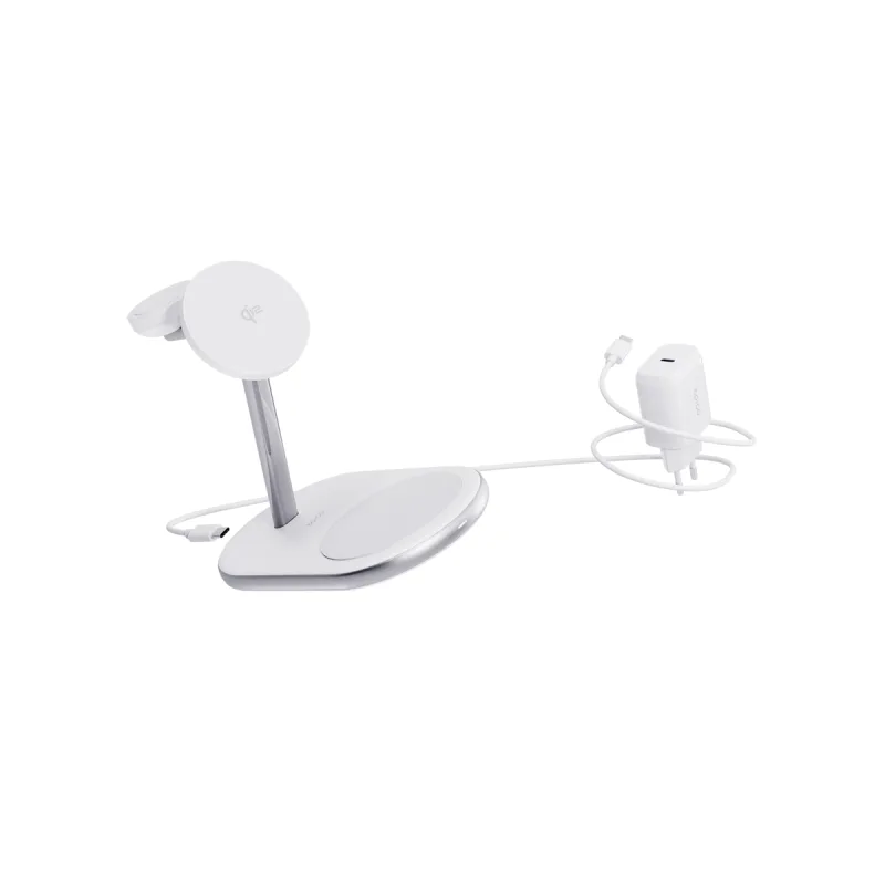 Epico Qi2 3in1 Mag+ nabíjecí stojánek EX60 - bílá 9915111300058