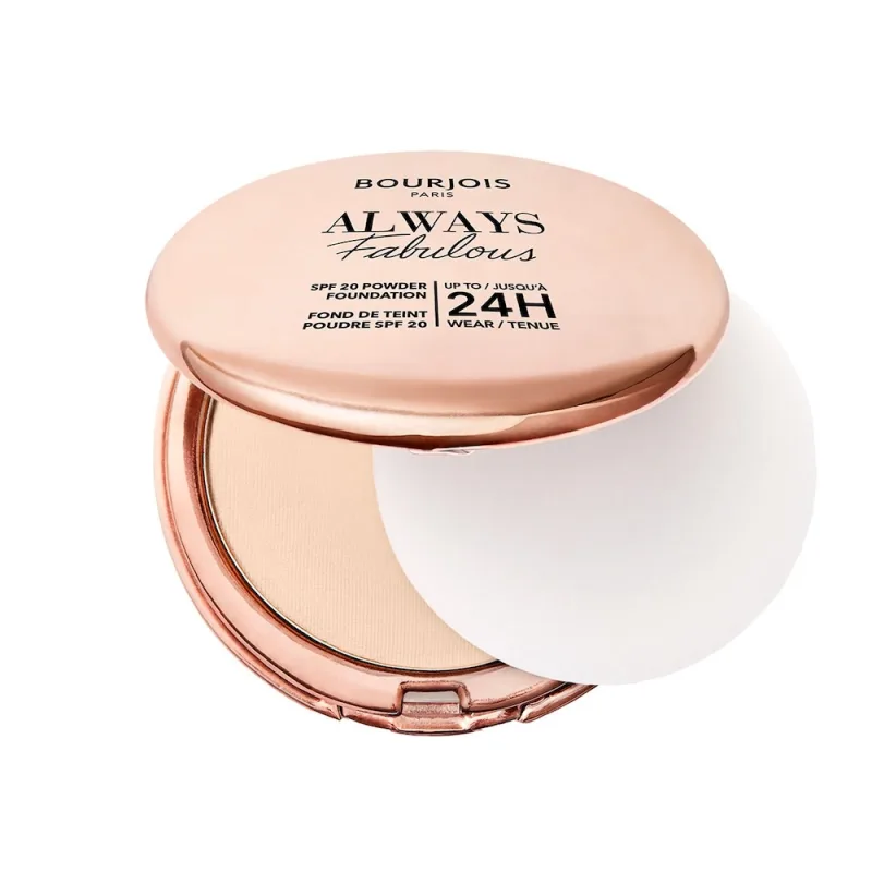 Bourjois, Always Fabulous zmatňujúci kompaktný podklad SPF20 100 Rose Ivory 7g
