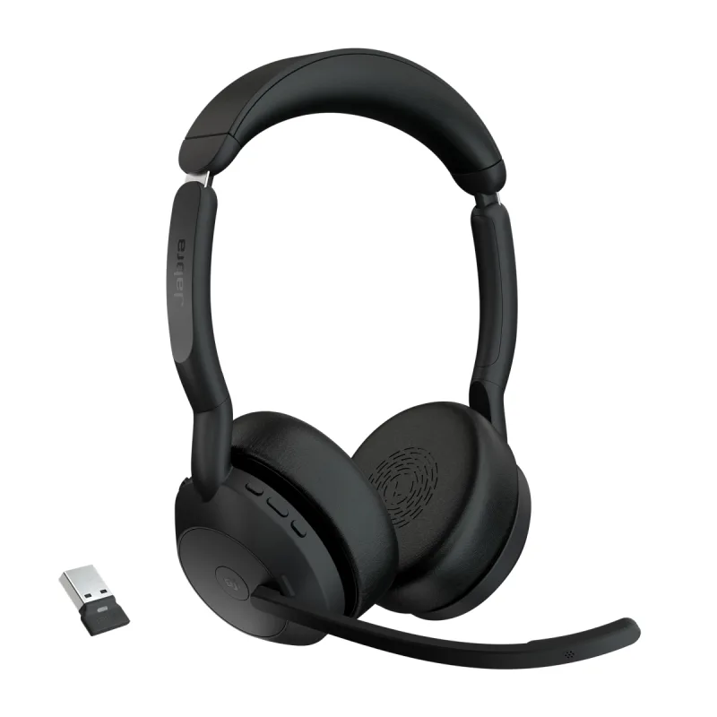 Jabra Evolve2 55/Stereo/ANC/USB/BT-USB/Bezdrát/MS/Černá 25599-999-999