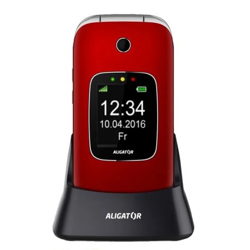 ALIGATOR V650 Senior červeno-stříbrný+st.nab AV650RS