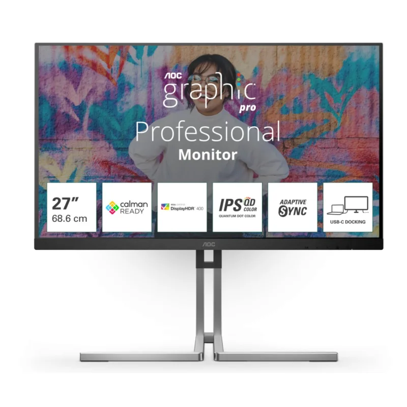 AOC AOC/Q27U3CV/27"/IPS/QHD/75Hz/4ms/Blck-Slvr/3R Q27U3CV