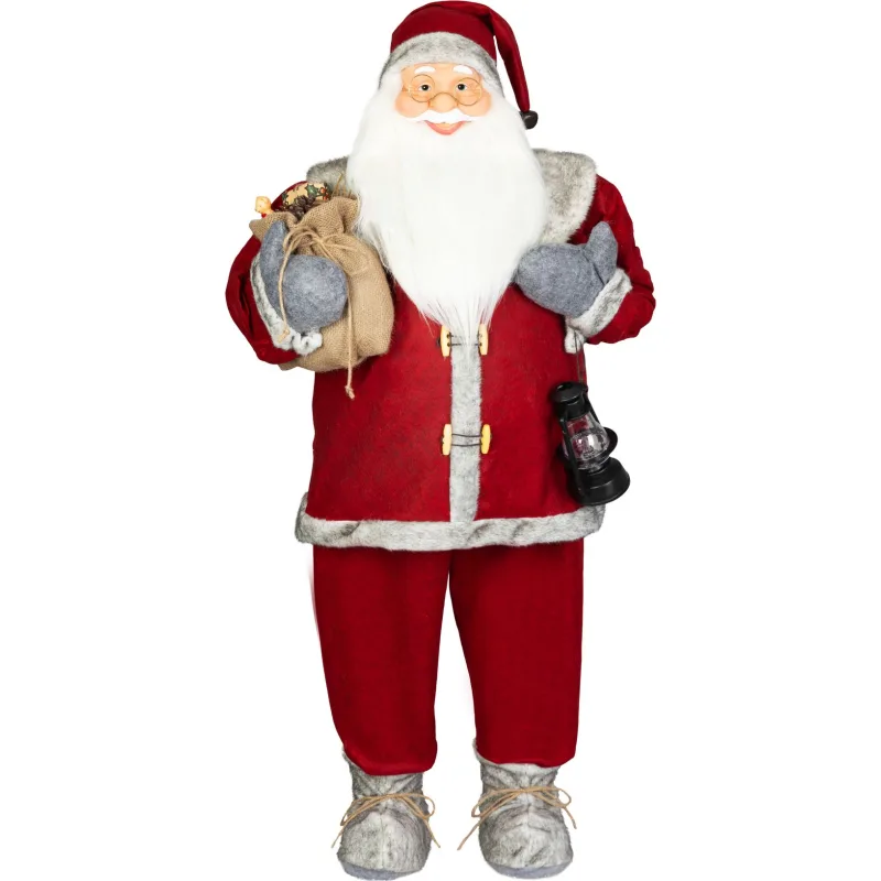 Vianočná dekorácia Santa, červený, 120 cm