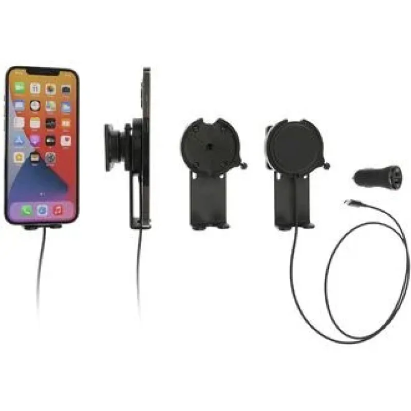 Brodit držák Magsafe pro iPhone 14/13/12/Mini/Pro/Plus/Max, s podpěrou, s nabíjením z CL/USB-C PBR-216327