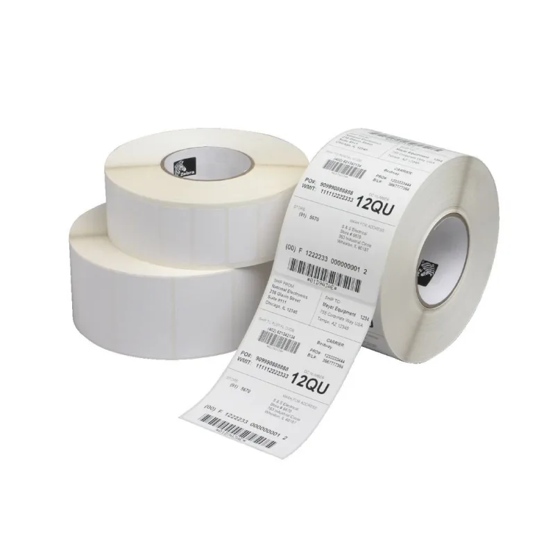 ZEBRA Z-Select 2000D, Coated, Permanent Adhesive, 19mm Core, Perforation and Black Mark 3003071